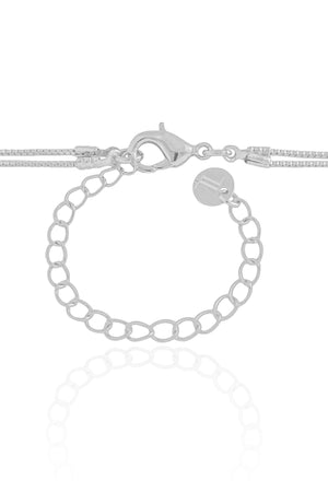 Gargantilha Dupla Trevo Mix de Banhos Ródio Branco