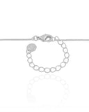 Gargantilha Filho Meninos Mix de Banhos Coração Cristal Ródio Branco - 45 cm