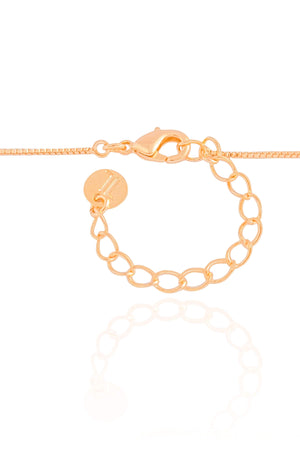 Gargantilha Veneziana Ponto de Luz Cristal 5 mm Banhado a Ouro 18K - 45 cm