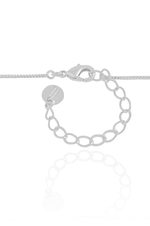 Gargantilha Veneziana Ponto de Luz Cristal 5 mm Ródio Branco - 45 cm