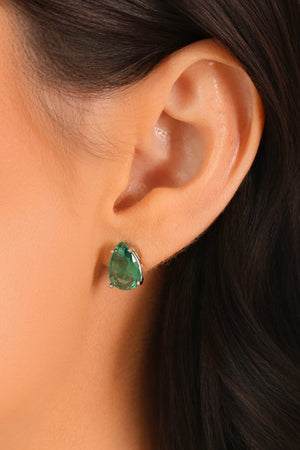 Conjunto Gota Turmalina Ródio Branco