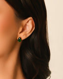 Conjunto Gota Esmeralda Banhado a Ouro 18K