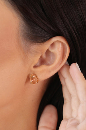 Conjunto Gota Morganita Banhado a Ouro 18K