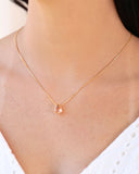 Conjunto Gota Morganita Banhado a Ouro 18K