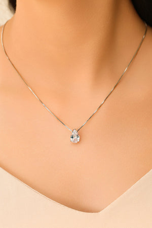 Conjunto Gota Cristal Ródio Branco