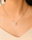 Conjunto Gota Cristal Ródio Branco