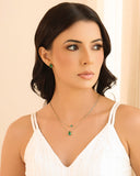 Gargantilha Veneziana Ponto de Luz Turmalina 5 mm Ródio Branco - 45 cm