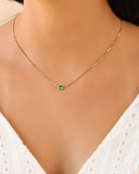 Gargantilha Veneziana Ponto de Luz Turmalina 5 mm Ródio Branco - 45 cm