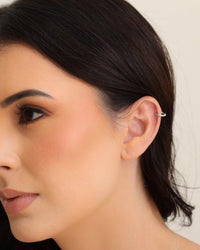 Piercing para Hélix Liso 9 mm Ródio Branco