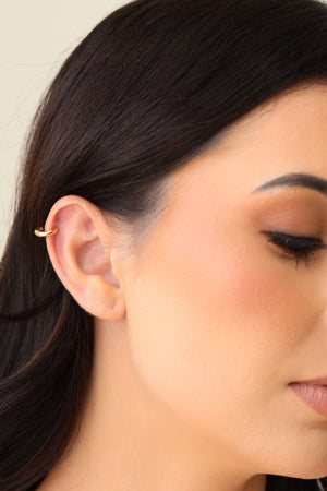 Piercing para Hélix Liso 1.0 cm Banhado a Ouro 18K