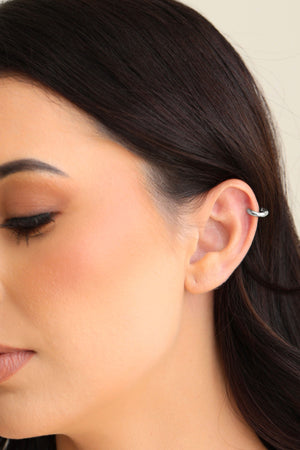 Piercing para Hélix Liso 1.0 cm Ródio Branco