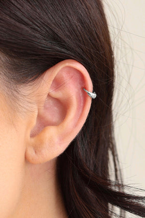 Piercing para Hélix Liso 8 mm Ródio Branco