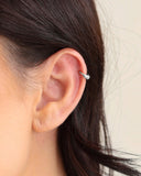 Piercing para Hélix Liso 8 mm Ródio Branco