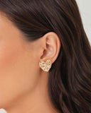 Conjunto Coração Galhos Banhado a Ouro 18K