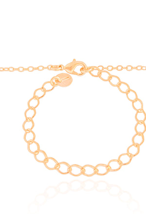 Choker Elos Corações Lisos Banhado a Ouro 18K