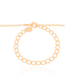 Choker Elos Corações Lisos Banhado a Ouro 18K