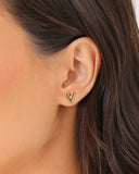 Brinco Coração Liso 1.0 cm Banhado a Ouro 18K