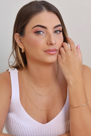 Anel Bolinhas Tamanho 20 Banhado a Ouro 18K