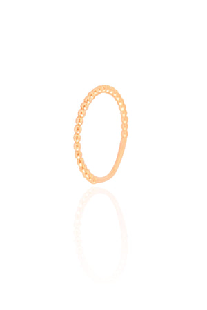 Anel Bolinhas Tamanho 20 Banhado a Ouro 18K