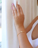 Pulseira Grumet Coração Cravejado Cristal Banhado a Ouro 18K