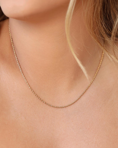 Colar Cordão Baiano 1,5 mm Banhado a Ouro 18K - 45 cm