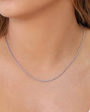 Gargantilha Cordão Baiano 1.5 mm Ródio Branco - 45 cm