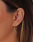 Brinco Argola Click Pontos de Luz Coloridos 2.5 cm Ródio Branco