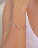 Pulseira Elos 6 mm Ródio Branco