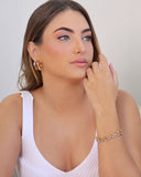 Brinco Argola Orgânica Lisa ABS 2.2 cm Banhado a Ouro 18K