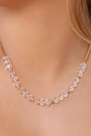 Gargantilha Snake Cristais Banhado a Ouro 18K - 40 cm