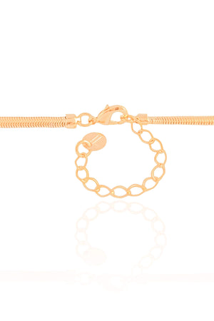 Gargantilha Snake Cristais Banhado a Ouro 18K - 40 cm