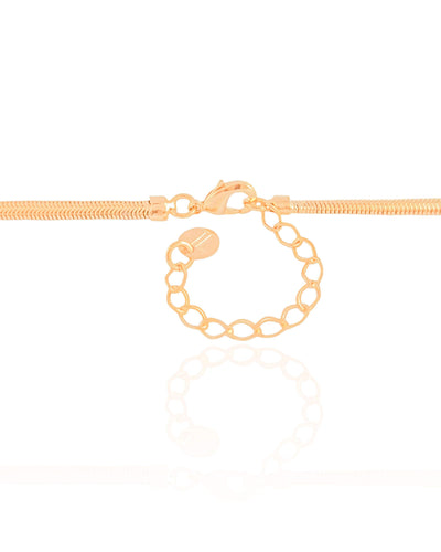 Colar Snake Cristais Banhado a Ouro 18K - 40 cm