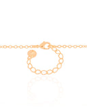 Gargantilha Elos Bolas Lisas e Cristais Banhado a Ouro 18K - 40 cm