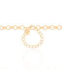 Gargantilha Elos Portugueses Pontos de Luz Cristal Banhado a Ouro 18K - 45 cm