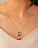 Gargantilha Dupla Gotas Cristal Banhado a Ouro 18K