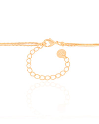 Gargantilha Dupla Gotas Cristal Banhado a Ouro 18K