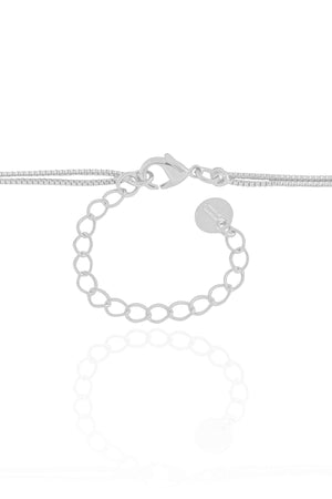 Gargantilha Dupla Gotas Cristal Ródio Branco