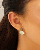 Brinco Redondo Duplo Liso Ródio Branco