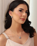 Gargantilha Veneziana Redondo Ponto de Luz Cristal Ródio Branco - 45 cm