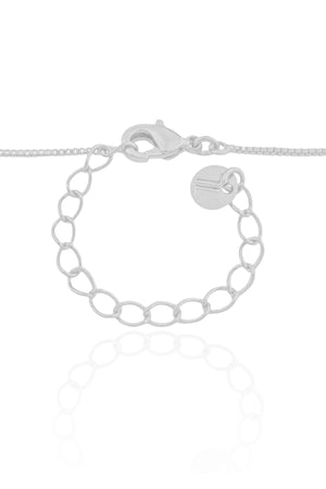 Gargantilha Veneziana Redondo Ponto de Luz Cristal Ródio Branco - 45 cm