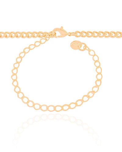 Choker Grumet Gota Cristal Banhado a Ouro 18K - 33 cm