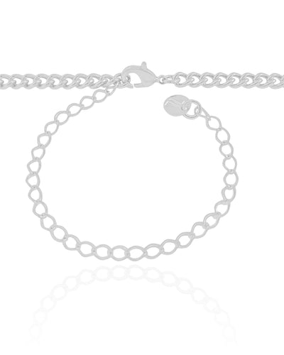 Choker Grumet Gota Cristal Ródio Branco - 33 cm