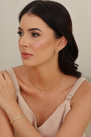 Brinco Círculos Entrelaçados 1.3 cm Banhado a Ouro 18K