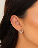 Brinco Círculos Entrelaçados 1.3 cm Ródio Branco