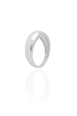 Anel Ajustável Dedinho Liso Tamanho P Ródio Branco