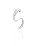 Anel Ajustável Dois Dedos Liso Tamanho Único Ródio Branco