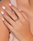 Anel Liso Tamanho 21 Ródio Branco