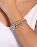 Bracelete Mola Rabo de Rato 3 mm Ródio Branco