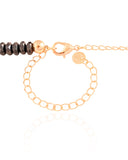 Choker Hematita Grafite 6 mm Banhado a Ouro 18K