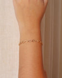 Pulseira Elos Losango 5 mm Banhado a Ouro 18K